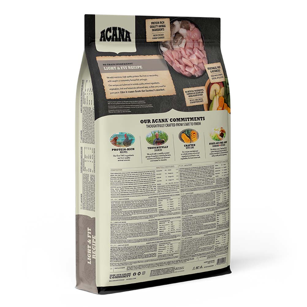 Acana Grain Free Light & Fit Adult Dry Dog Food - Image 4