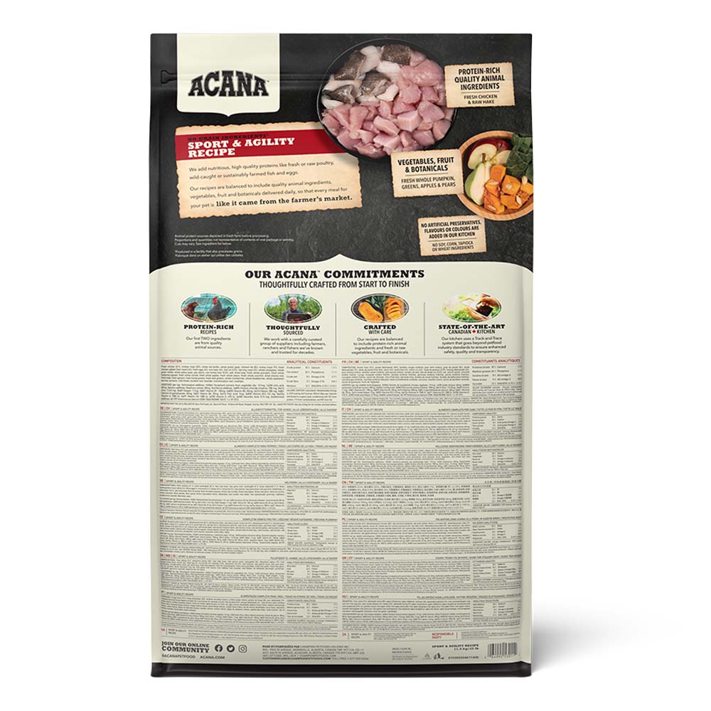 Acana Heritage Grain Free Sport & Agility Adult Dry Dog Food - Image 3