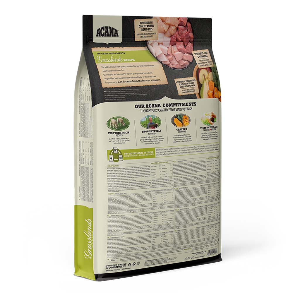 Acana Highest Protein Grasslands Grain Free Adult Dry Dog Food - Image 3