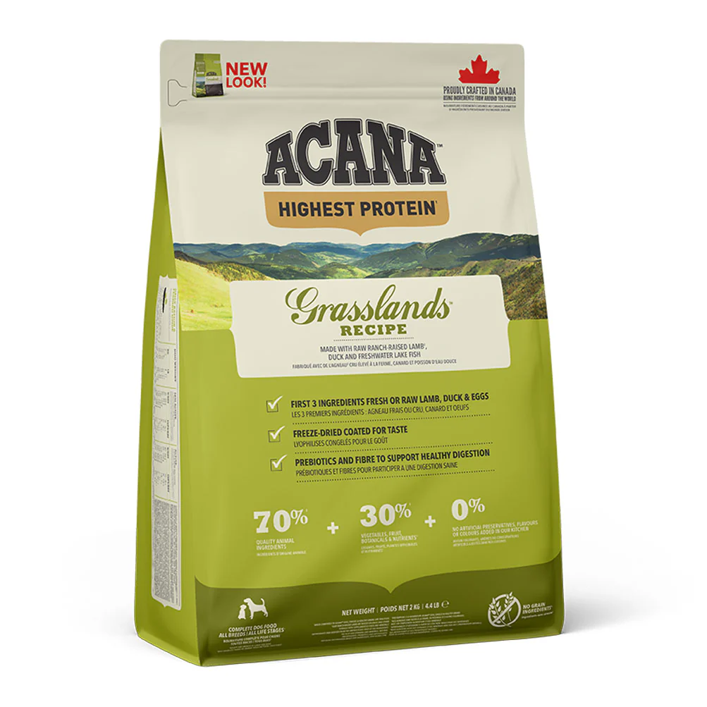 Acana Highest Protein Grasslands Grain Free Adult Dry Dog Food - Image 4