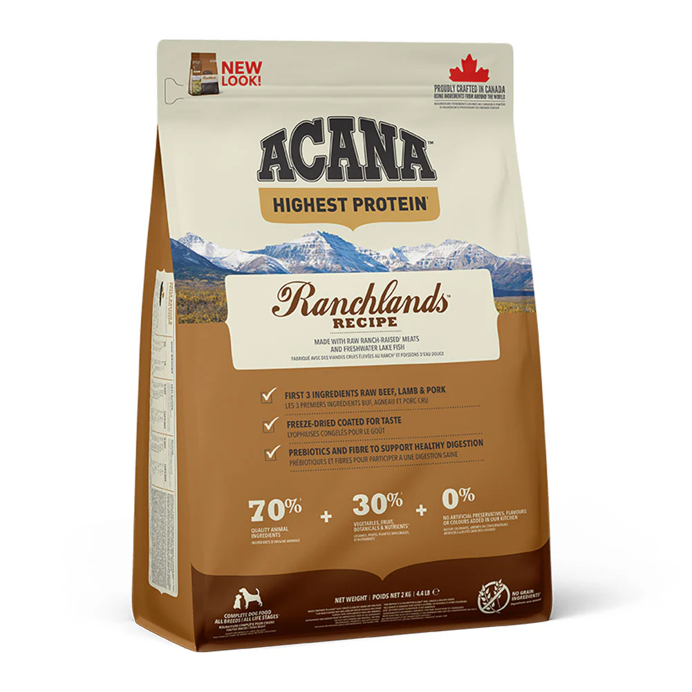 Acana Highest Protein Ranchlands Grain Free Adult Dry Dog Food - Image 3