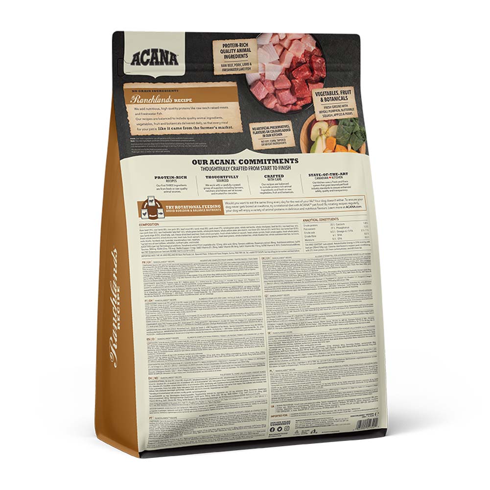 Acana Highest Protein Ranchlands Grain Free Adult Dry Dog Food - Image 4