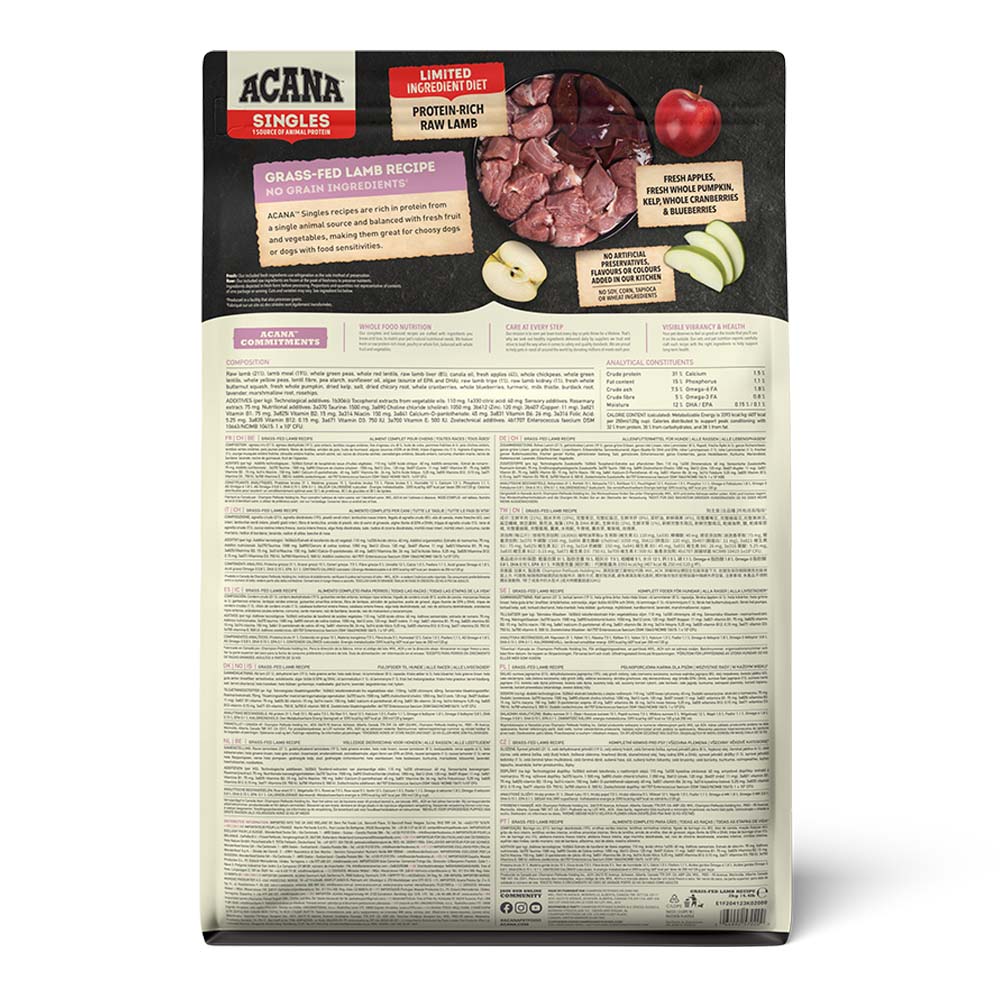 Acana Singles Grass Fed Lamb Adult Dry Dog Food - Image 5