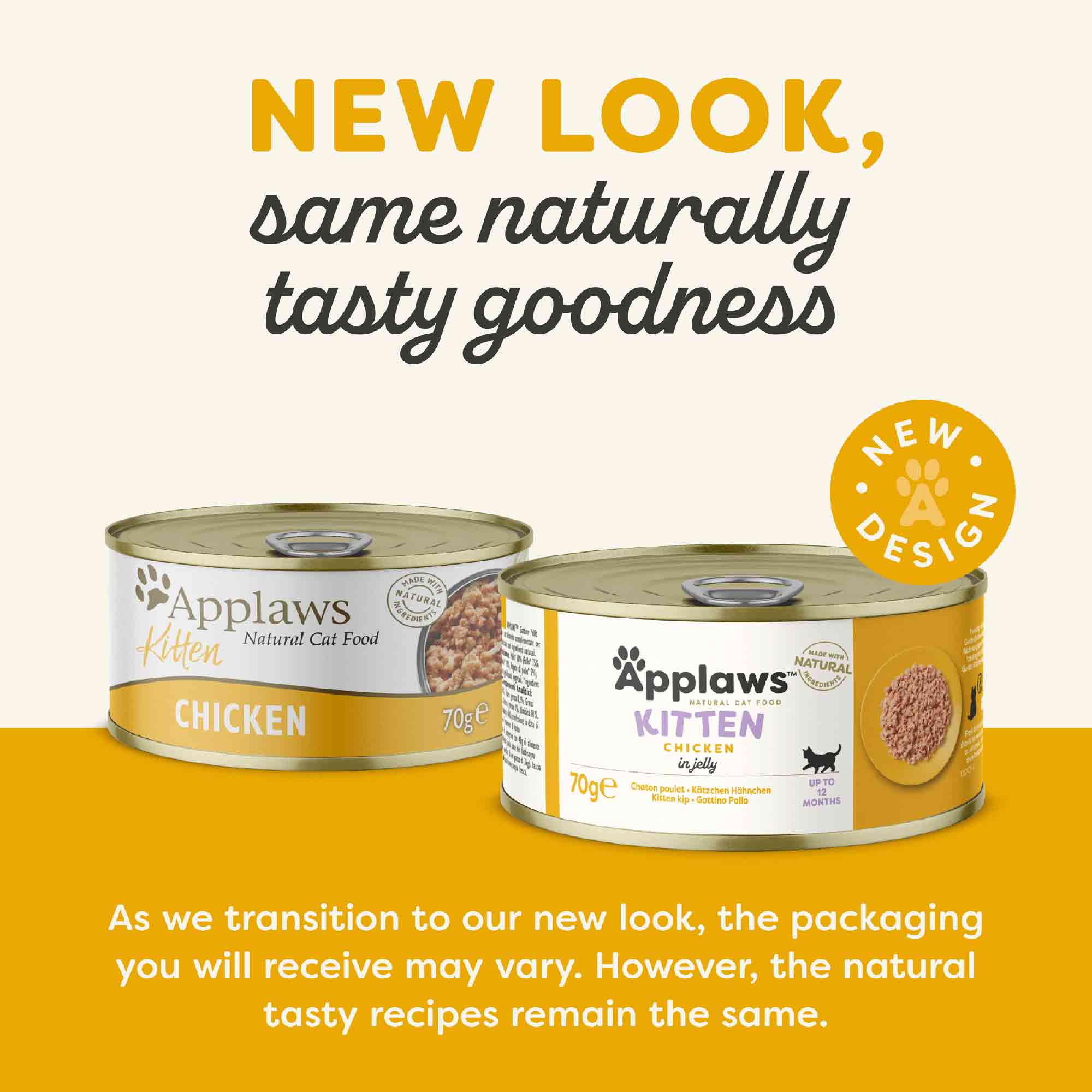 Applaws Natural Wet Kitten Food - Chicken Breast in Jelly - 6x70g Cans - Image 5