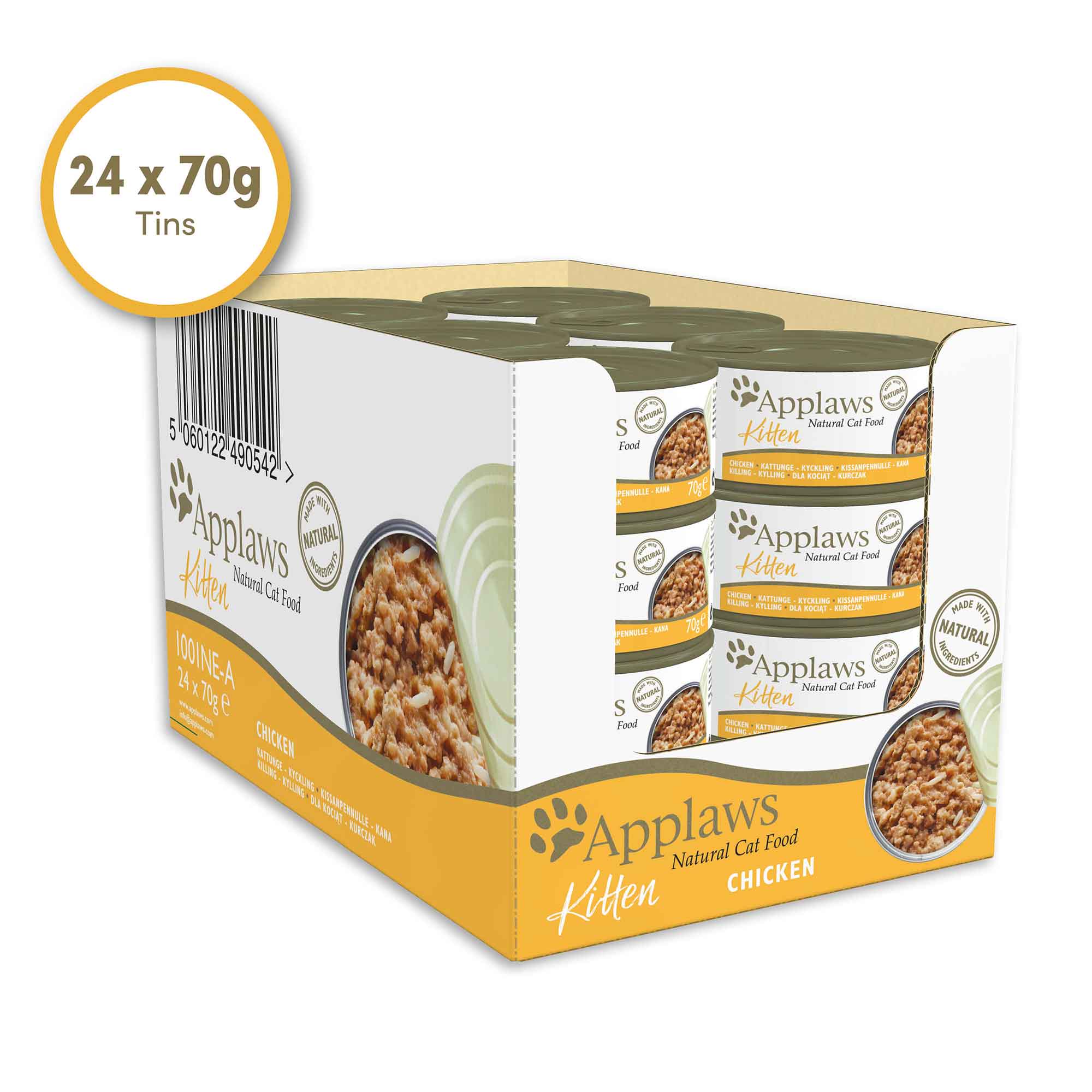Applaws Natural Wet Kitten Food - Chicken Breast in Jelly - 6x70g Cans - Image 6