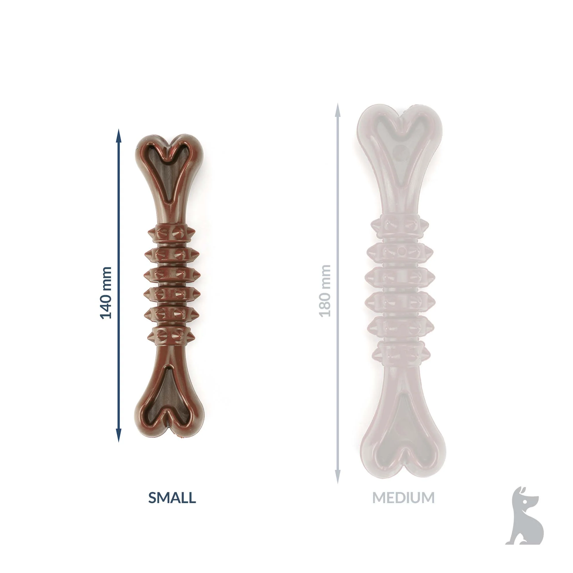 Barkshire Small Studded Bone Dog Toy - Brown - Image 3