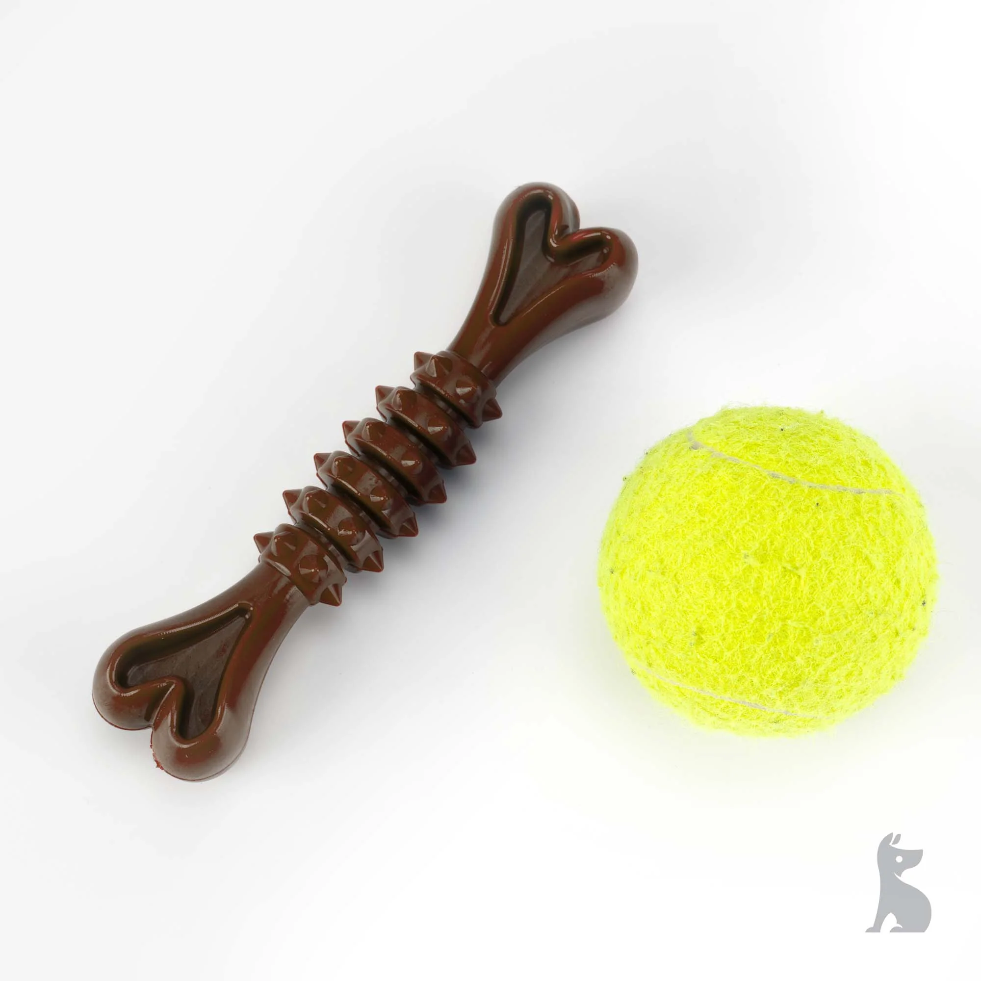 Barkshire Small Studded Bone Dog Toy - Brown - Image 4