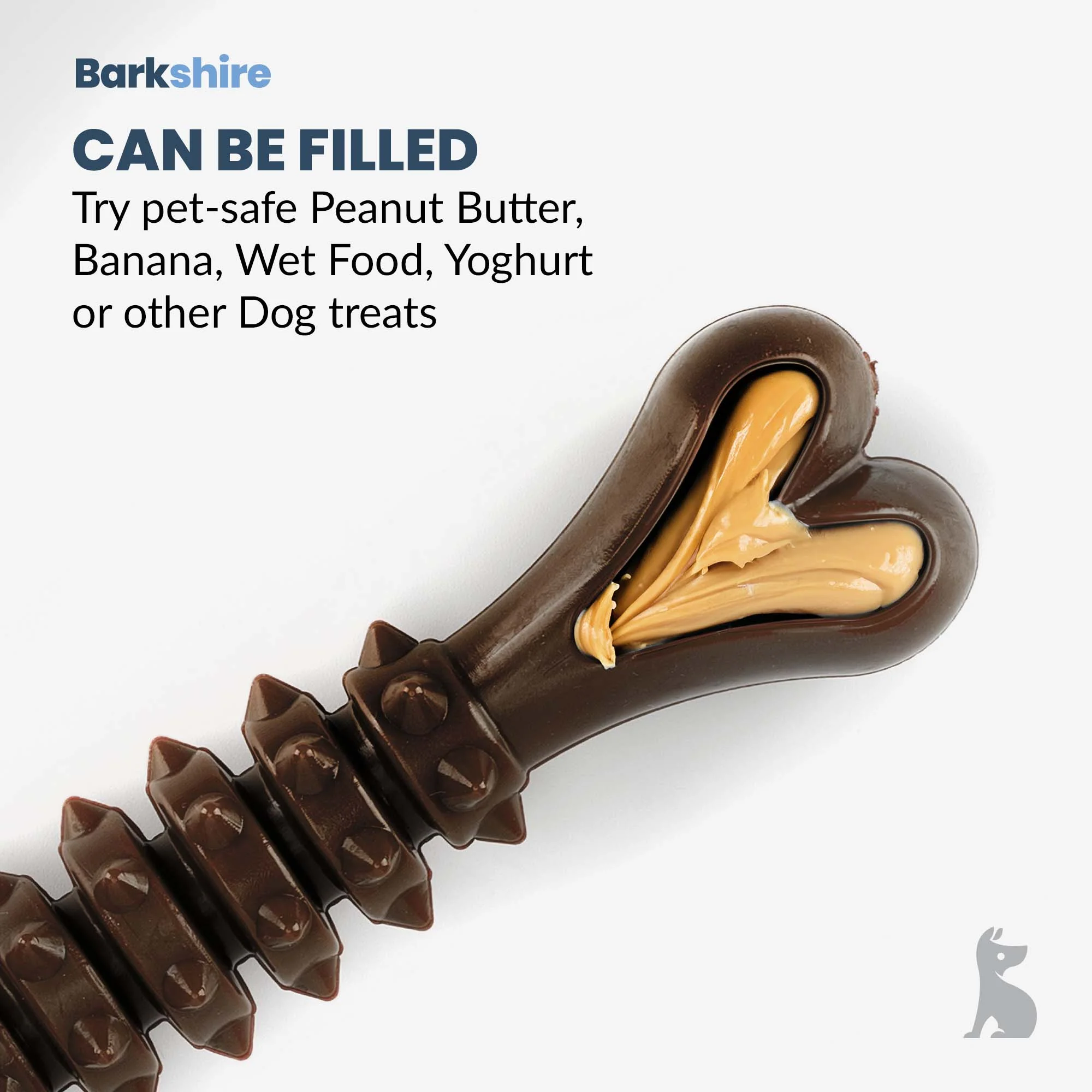 Barkshire Small Studded Bone Dog Toy - Brown - Image 5