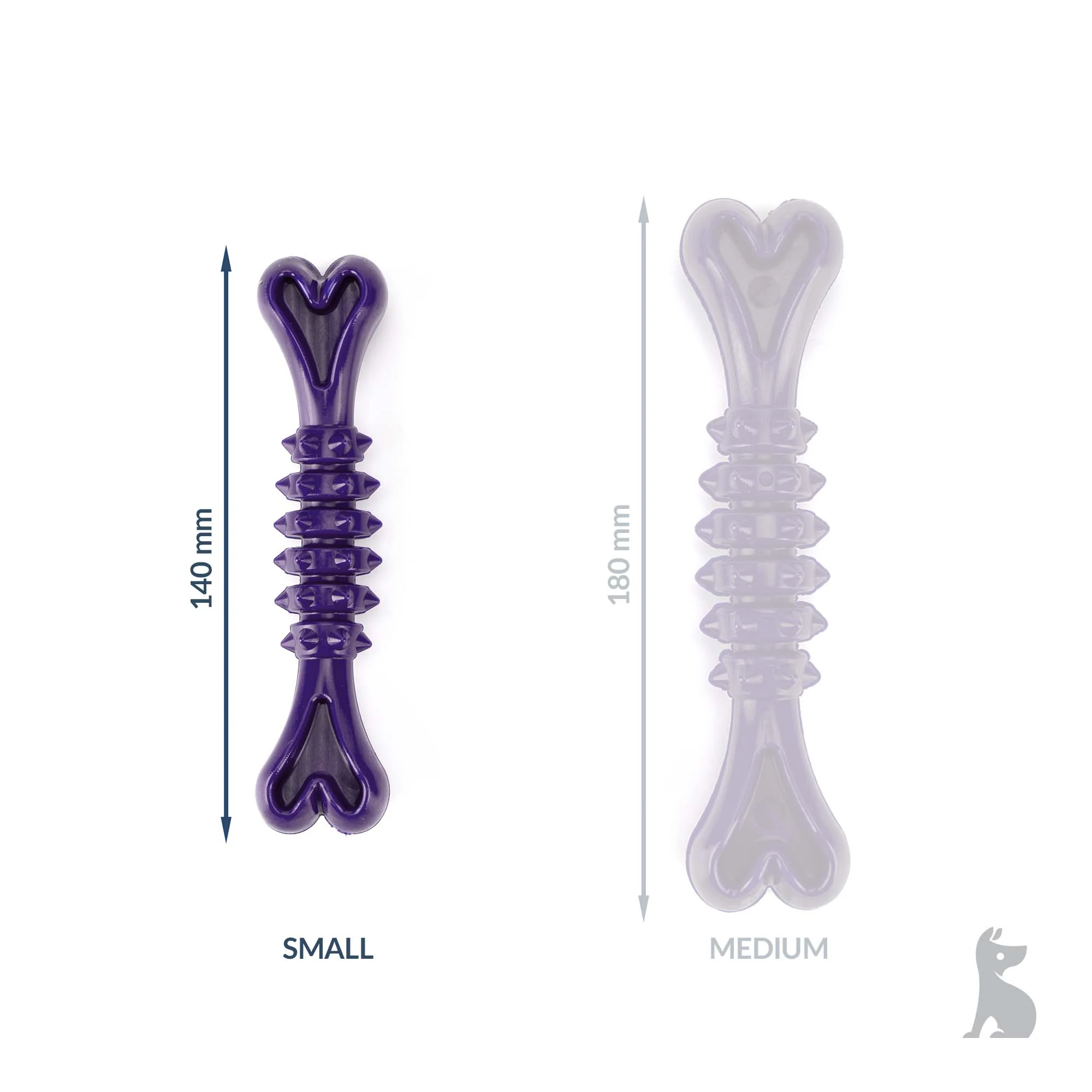 Barkshire Small Studded Bone Dog Toy - Purple - Image 3