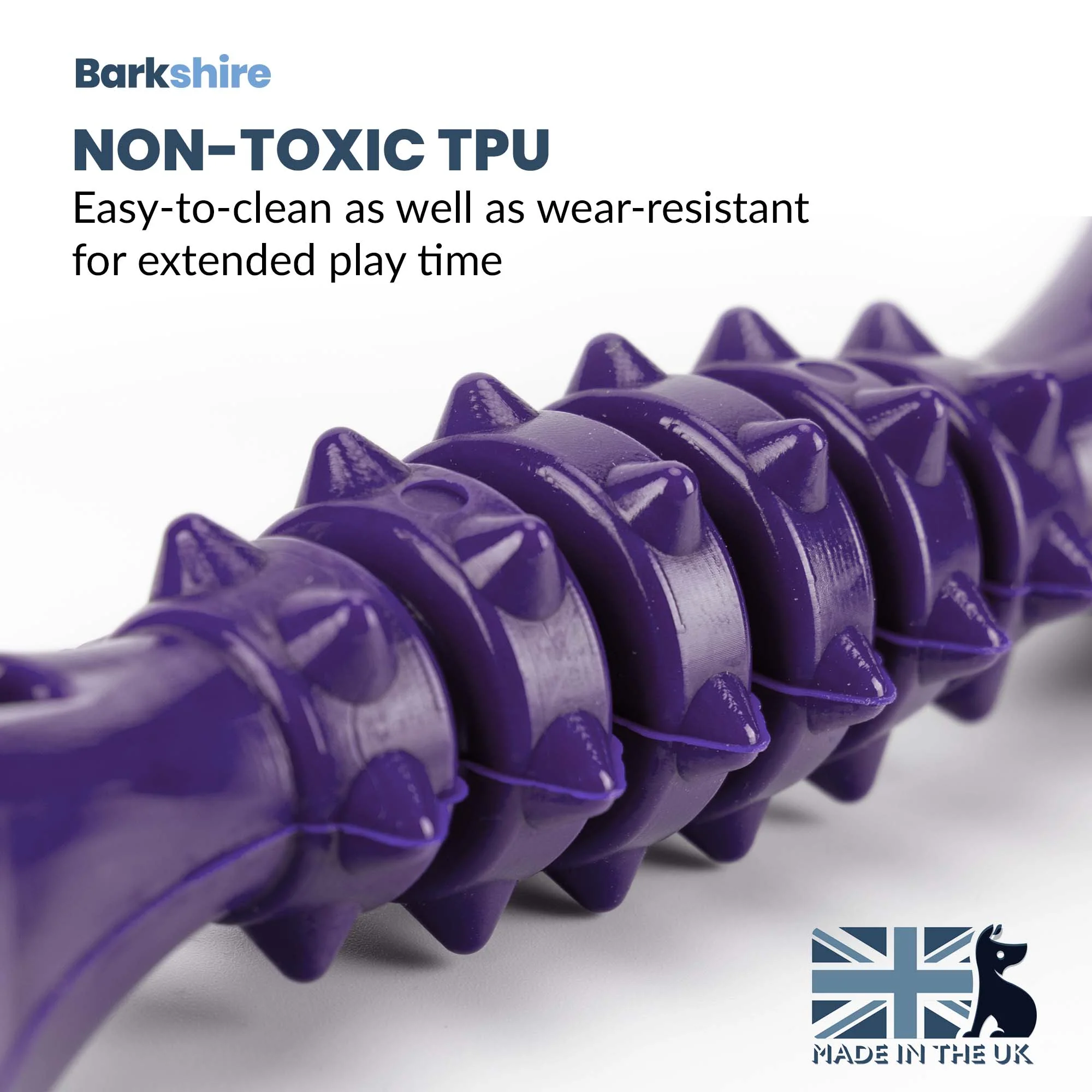 Barkshire Small Studded Bone Dog Toy - Purple - Image 4