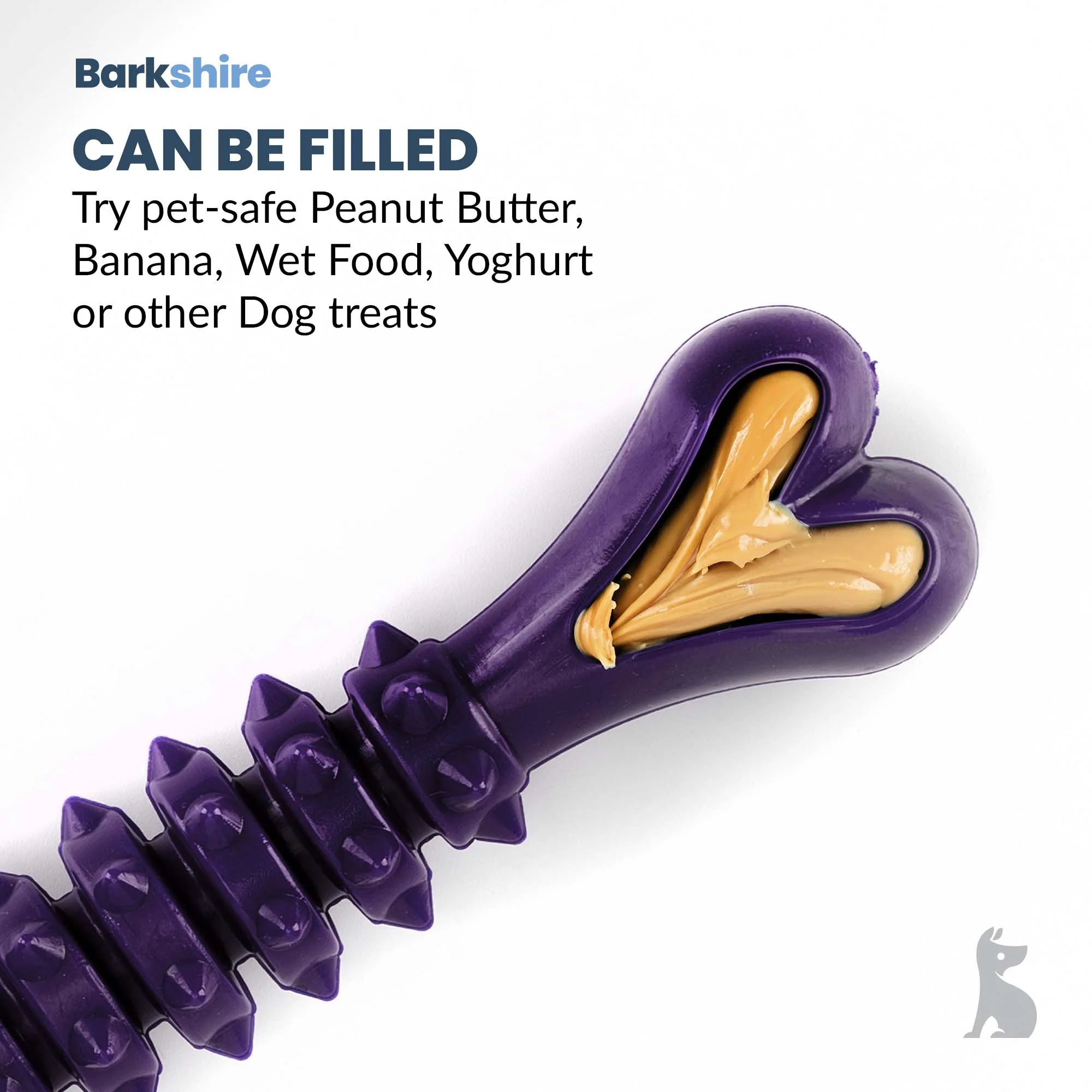Barkshire Small Studded Bone Dog Toy - Purple - Image 5