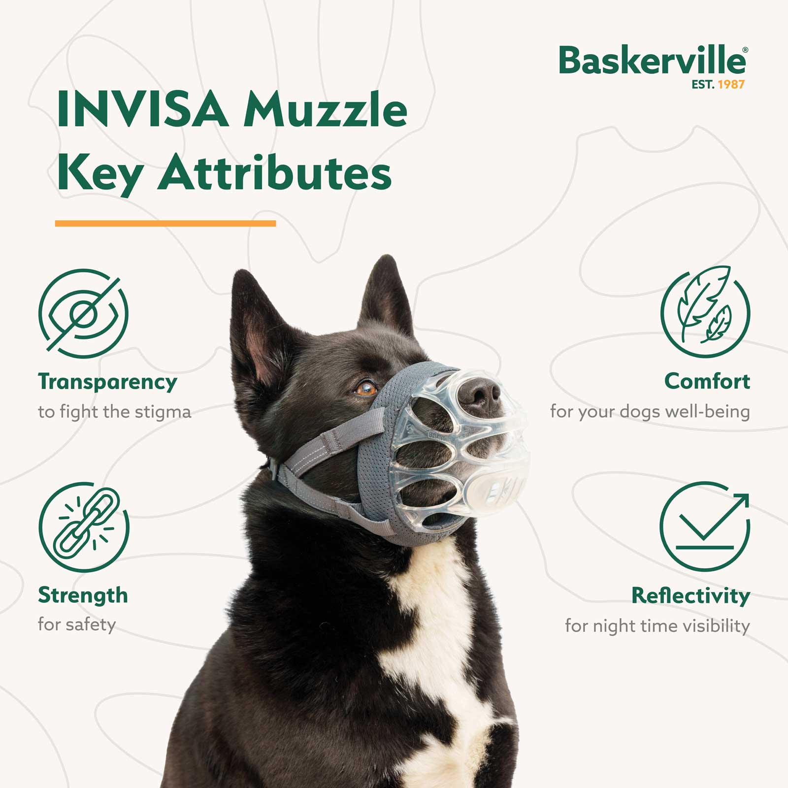 Baskerville INVISA Dog Muzzle - Size 2 - Image 5