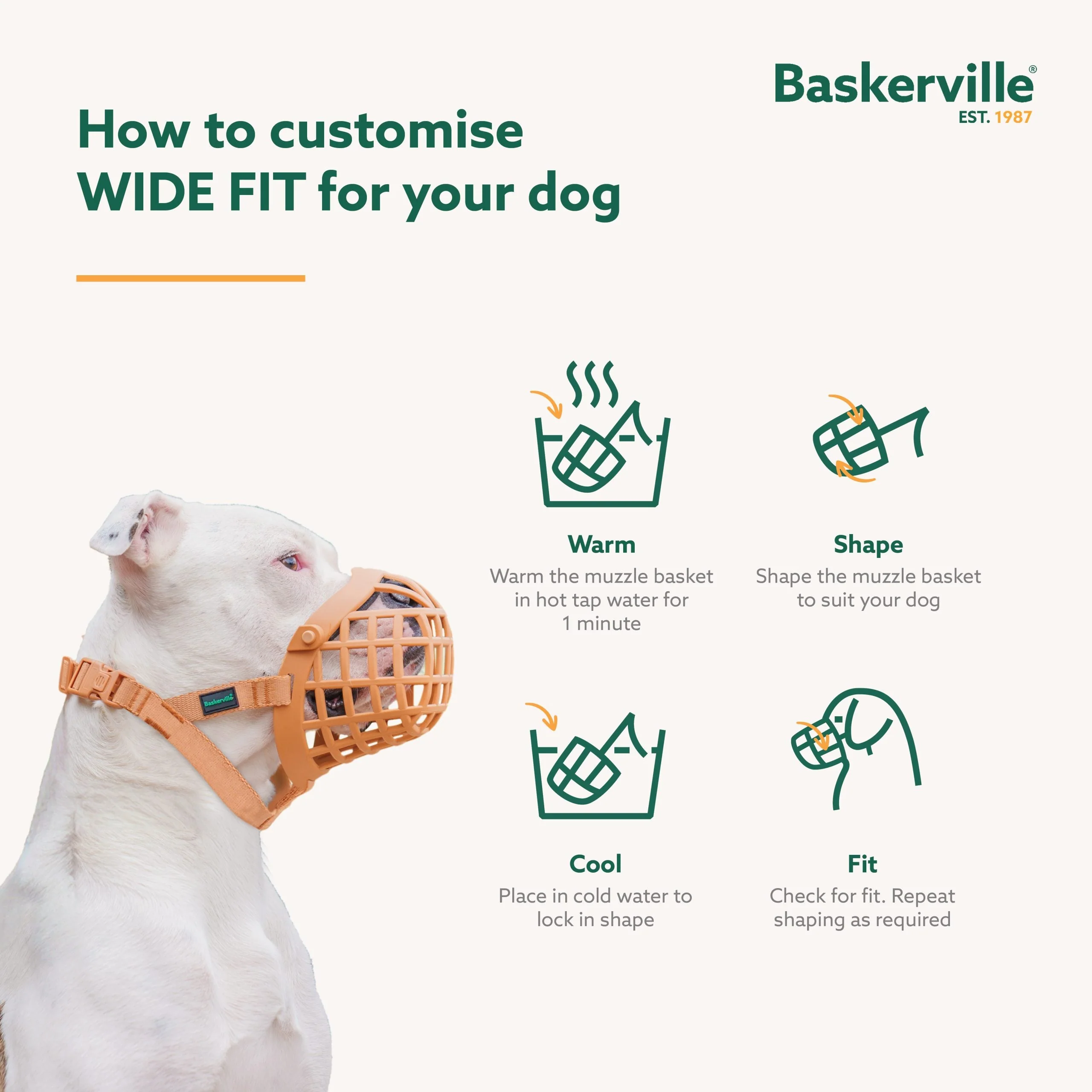 Baskerville Wide Fit Dog Muzzle - Size 1 - Image 4