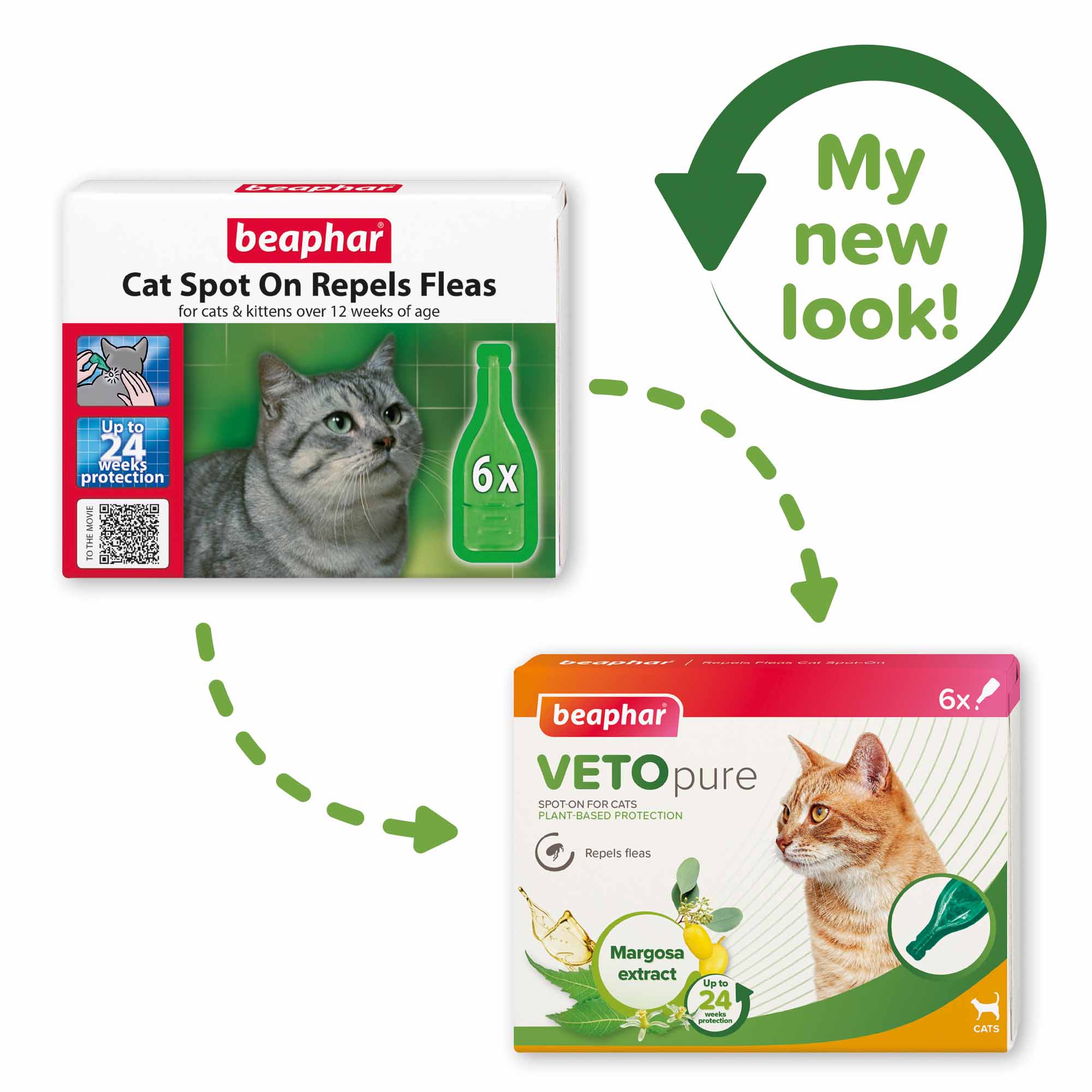Beaphar VETOpure Flea Spot-On Repellent for Cats - 6x1ml Pipettes - Image 7