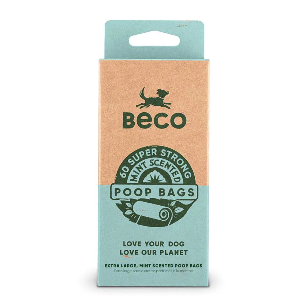 Beco Mint Scented Poop Bags - 60 pack