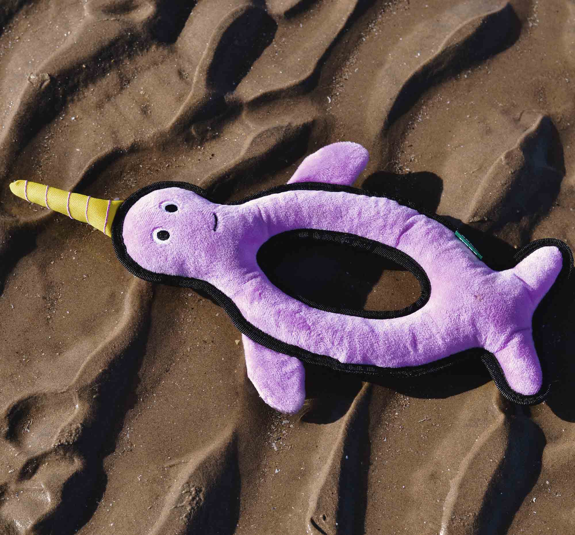 Beco Rough & Tough Recycled Narwhal Dog Toy - Large - Image 2