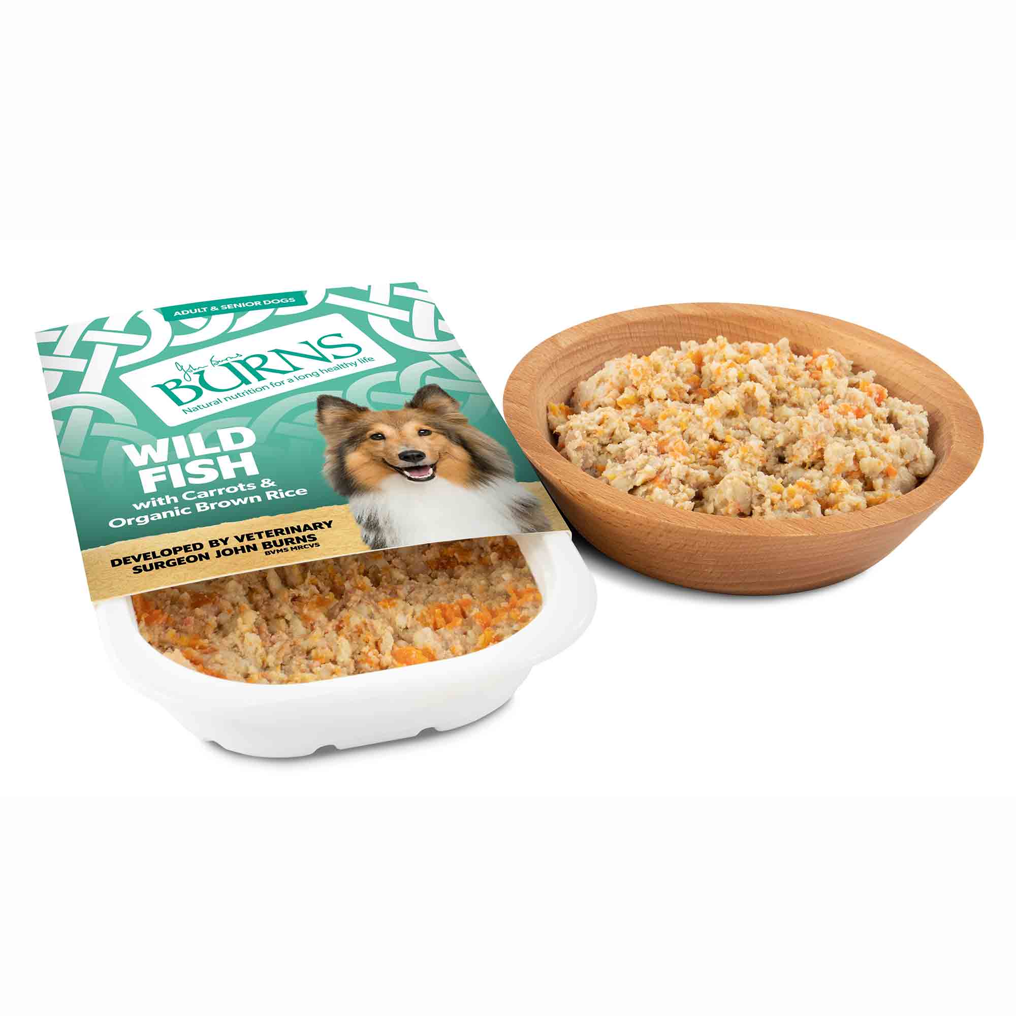 Burns Adult/Senior Wet Dog Food - Fish & Rice - 6x395g Trays - Image 3