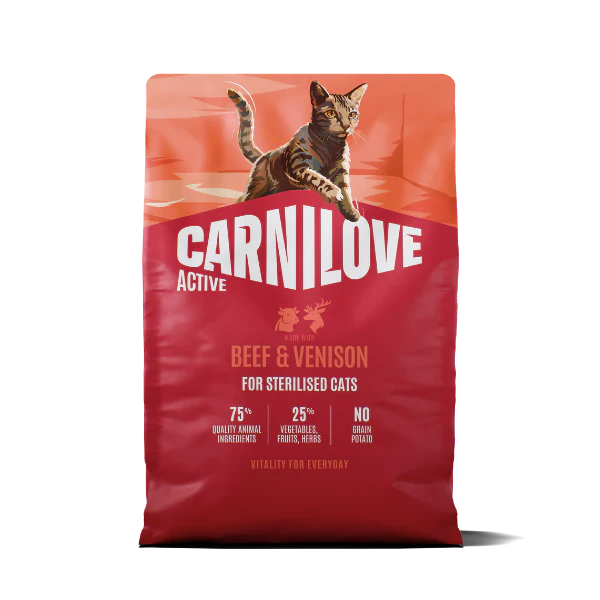 Carnilove Active Adult Dry Cat Food - Beef & Venison