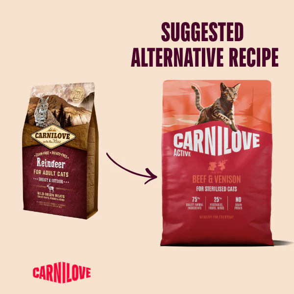 Carnilove Active Adult Dry Cat Food - Beef & Venison - Image 2