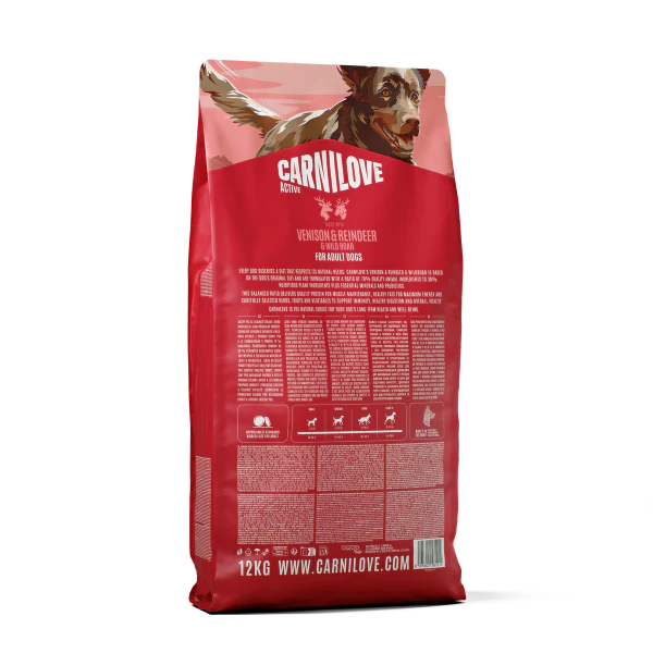 Carnilove Active Adult Dry Dog Food - Venison , Reindeer & Wild Boar - Image 6