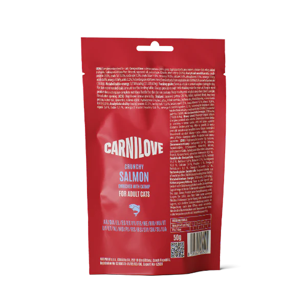 Carnilove Adult Crunchy Cat Treats - Salmon with Catnip - 50g - Image 4