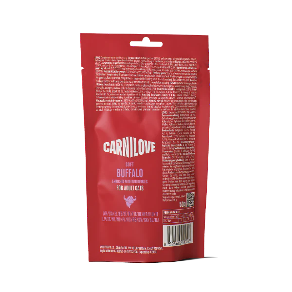 Carnilove Adult Soft Cat Treats - Buffalo with Blueberries - Image 2