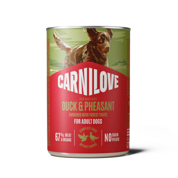 Carnilove Adult Wet Dog Food Tins - Duck & Pheasant - 6x400g Cans
