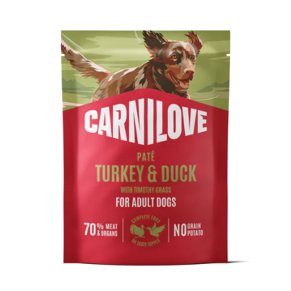 Carnilove Grain Free Adult Wet Dog Food - Duck with Timothy Grass - 12x300g Pouches
