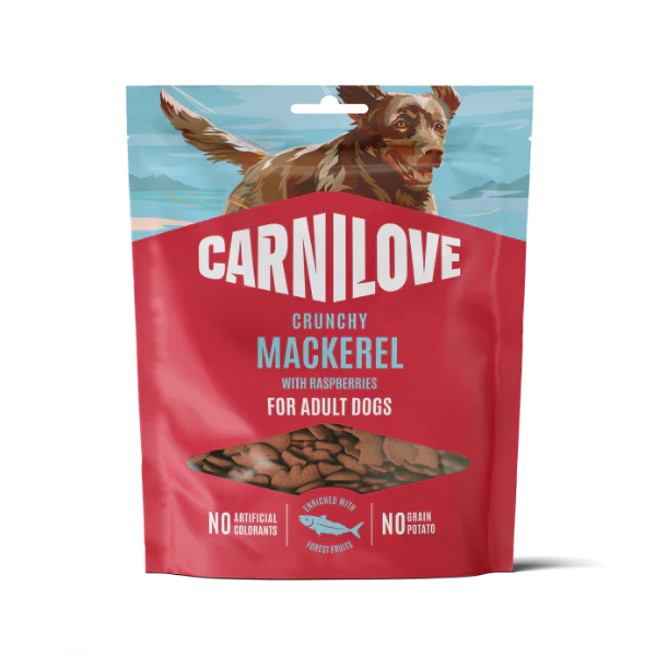Carnilove Grain Free Crunchy Dog Treats - Mackerel with Raspberries - 200g