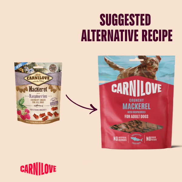 Carnilove Grain Free Crunchy Dog Treats - Mackerel with Raspberries - 200g - Image 2