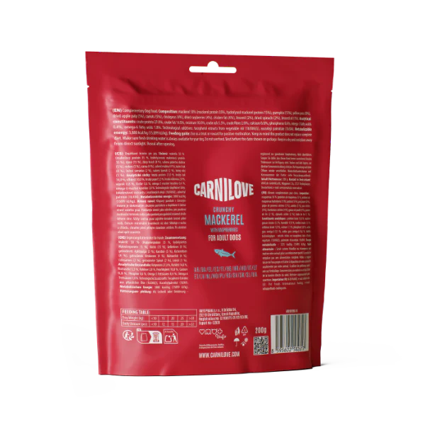 Carnilove Grain Free Crunchy Dog Treats - Mackerel with Raspberries - 200g - Image 4