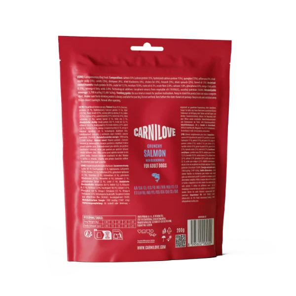 Carnilove Grain Free Crunchy Dog Treats - Salmon with Blueberries - 200g - Image 3
