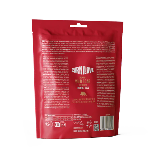 Carnilove Adult Crunchy Dog Treats - Wild Boar with Rosehips - 200g - Image 3