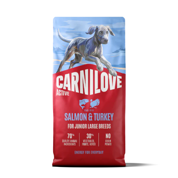 Carnilove Active Large Breed Junior Dry Dog Food - Salmon & Turkey