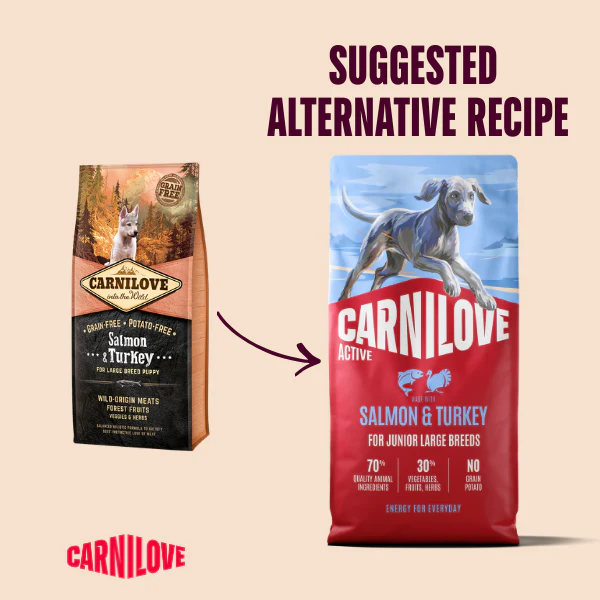 Carnilove Active Large Breed Junior Dry Dog Food - Salmon & Turkey - Image 2