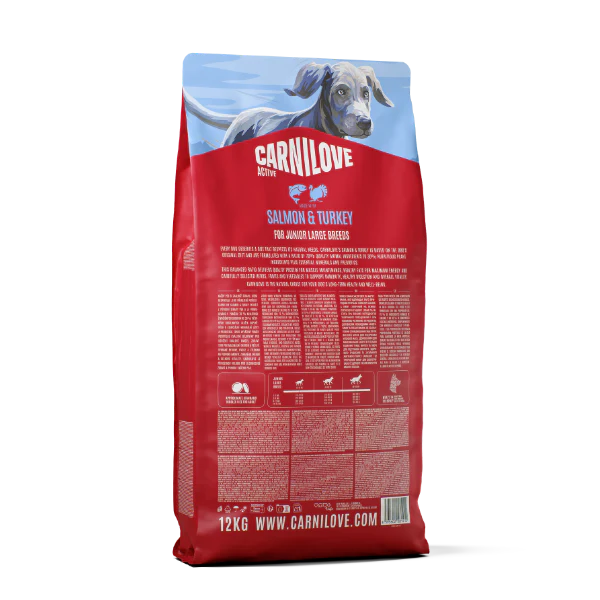 Carnilove Active Large Breed Junior Dry Dog Food - Salmon & Turkey - Image 3