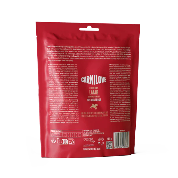 Carnilove Sensitive Grain Free Crunchy Dog Treats  - Lamb with Cranberries - 200g - Image 3