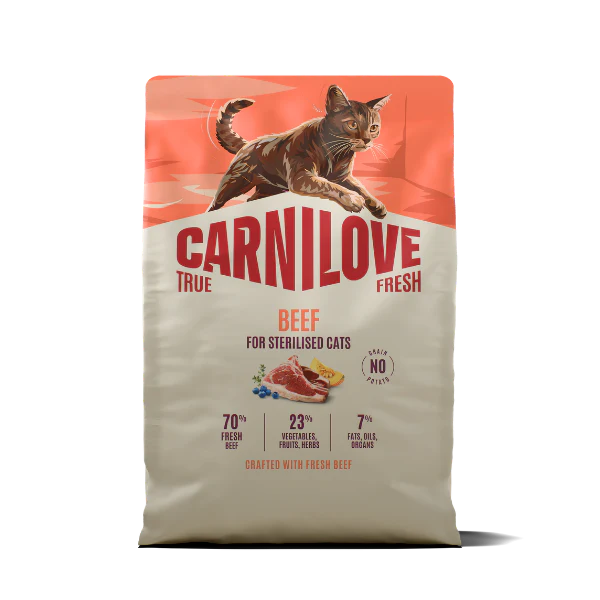 Carnilove True Fresh Adult Dry Cat Food - Beef