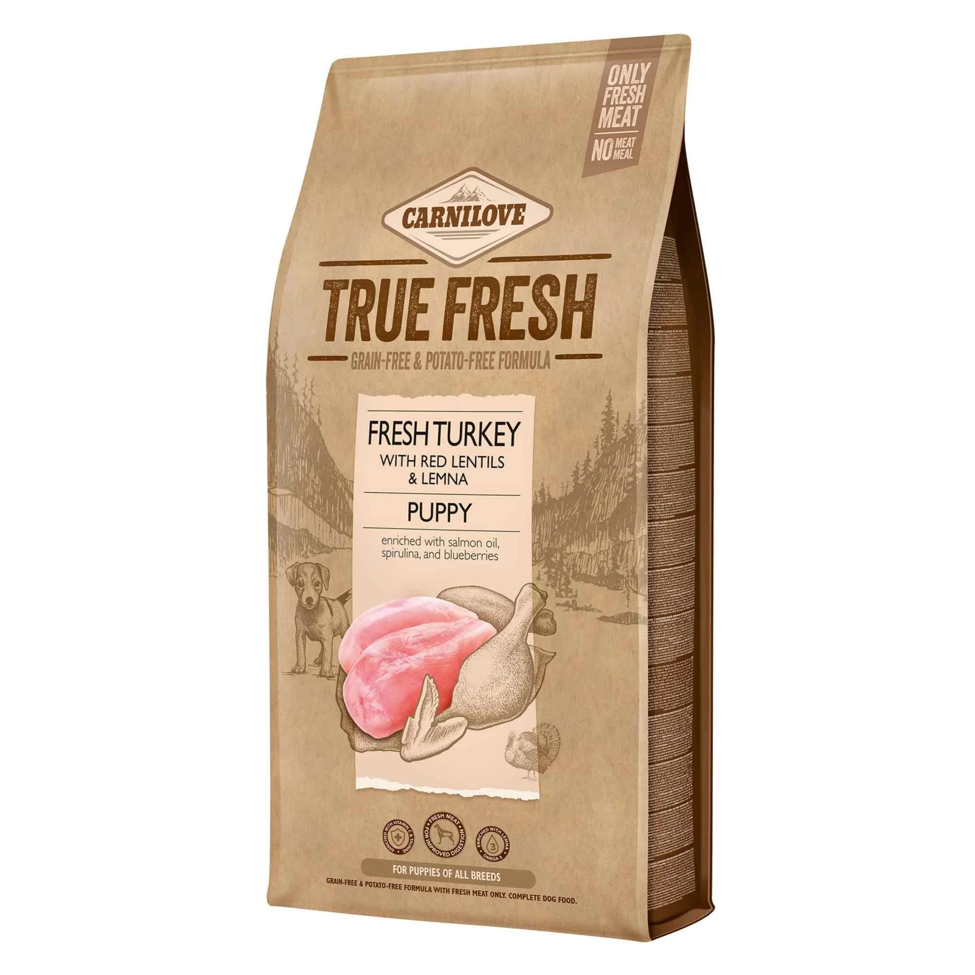 Carnilove True Fresh Puppy Dry Dog Food - Fresh Turkey with Red Lentils & Lemna - Image 2