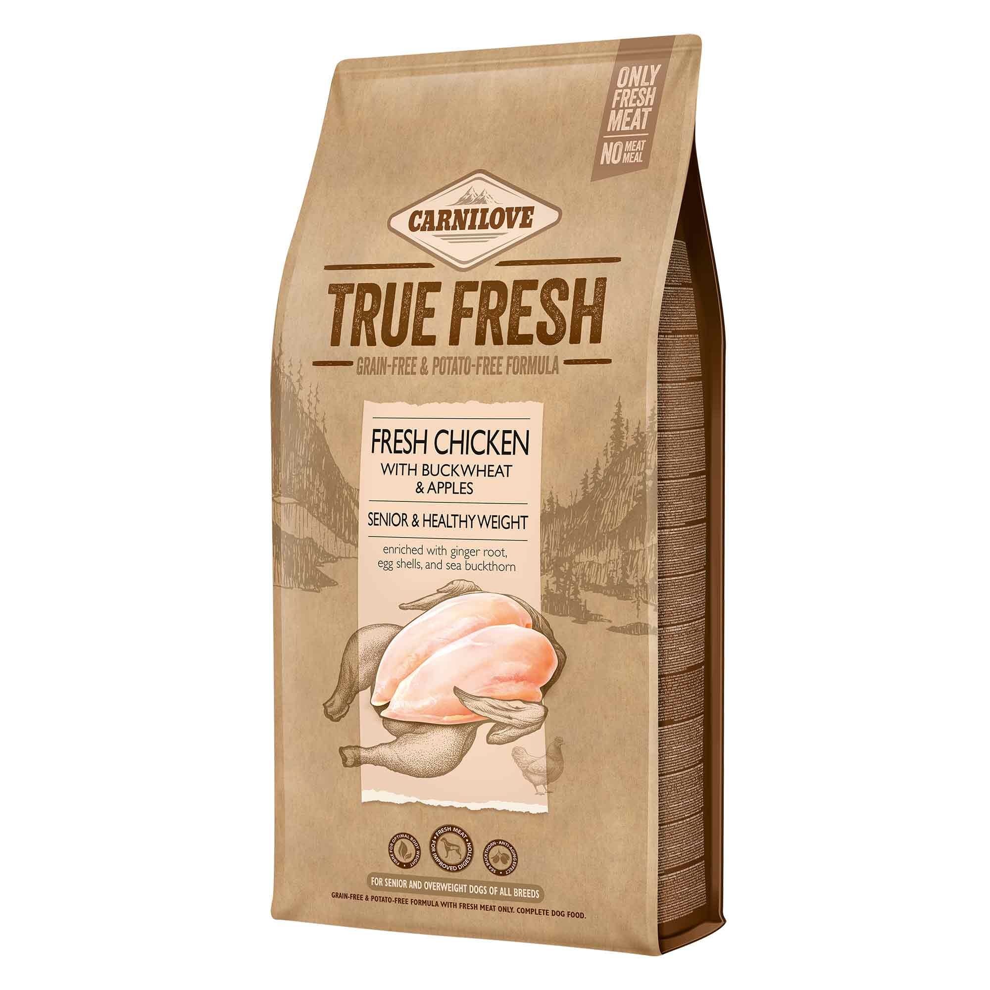 Carnilove True Fresh Senior & Healthy Weight Dry Dog Food - Chicken, Buckwheat & Apples - Image 2