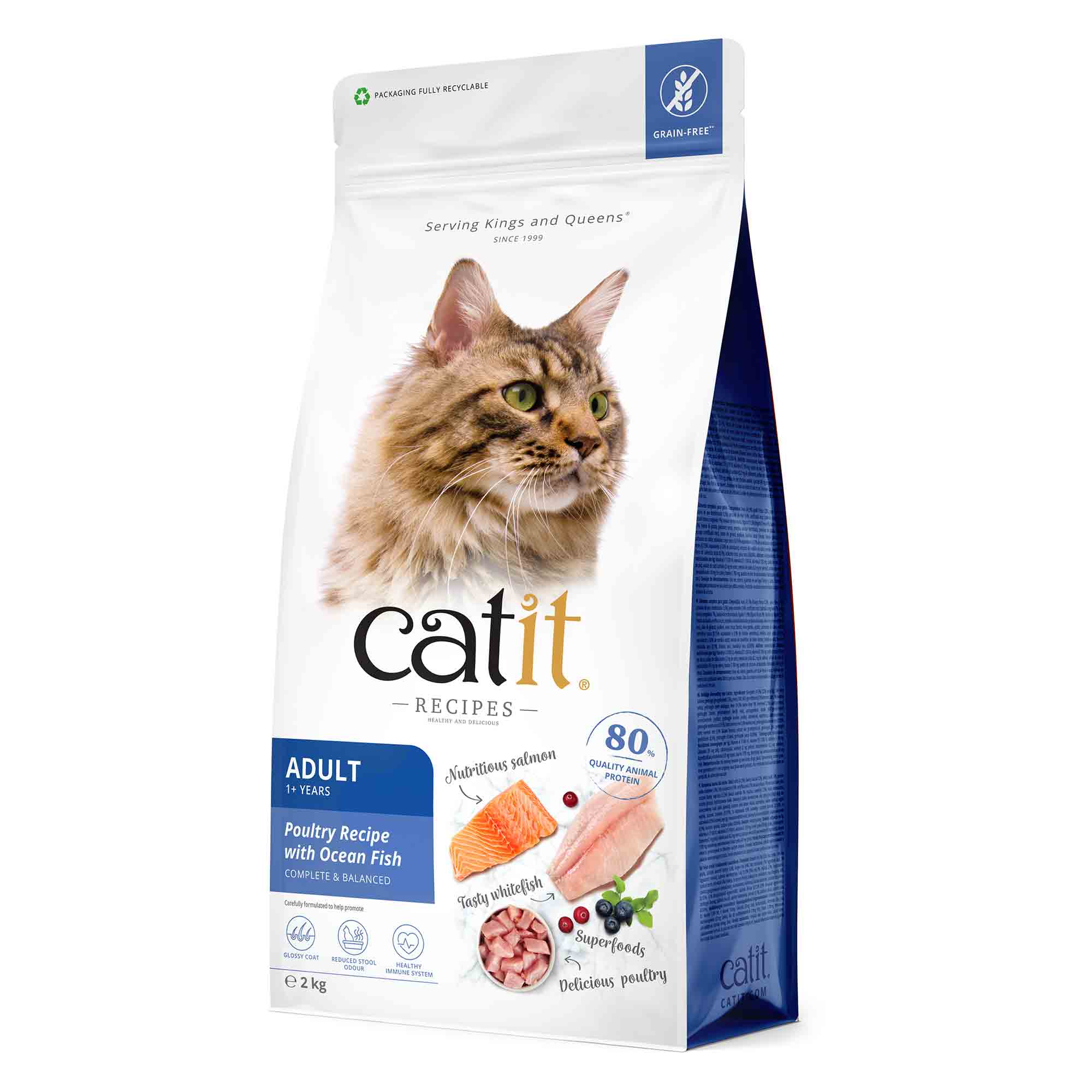 Catit Recipes Adult Dry Cat Food - Poultry Recipe with Ocean Fish - Image 2