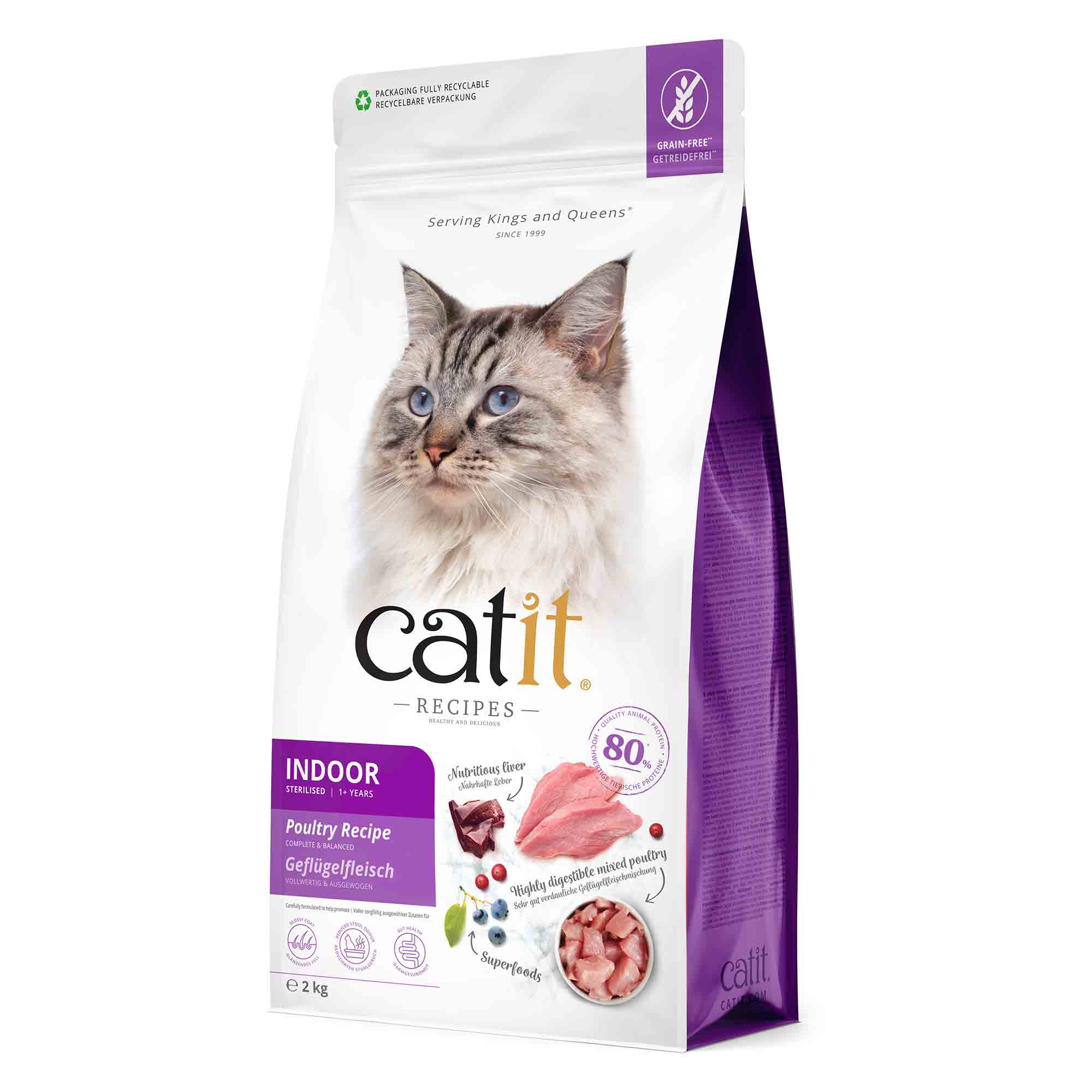 Catit Recipes Indoor Adult Dry Cat Food - Poultry Recipe - Image 2