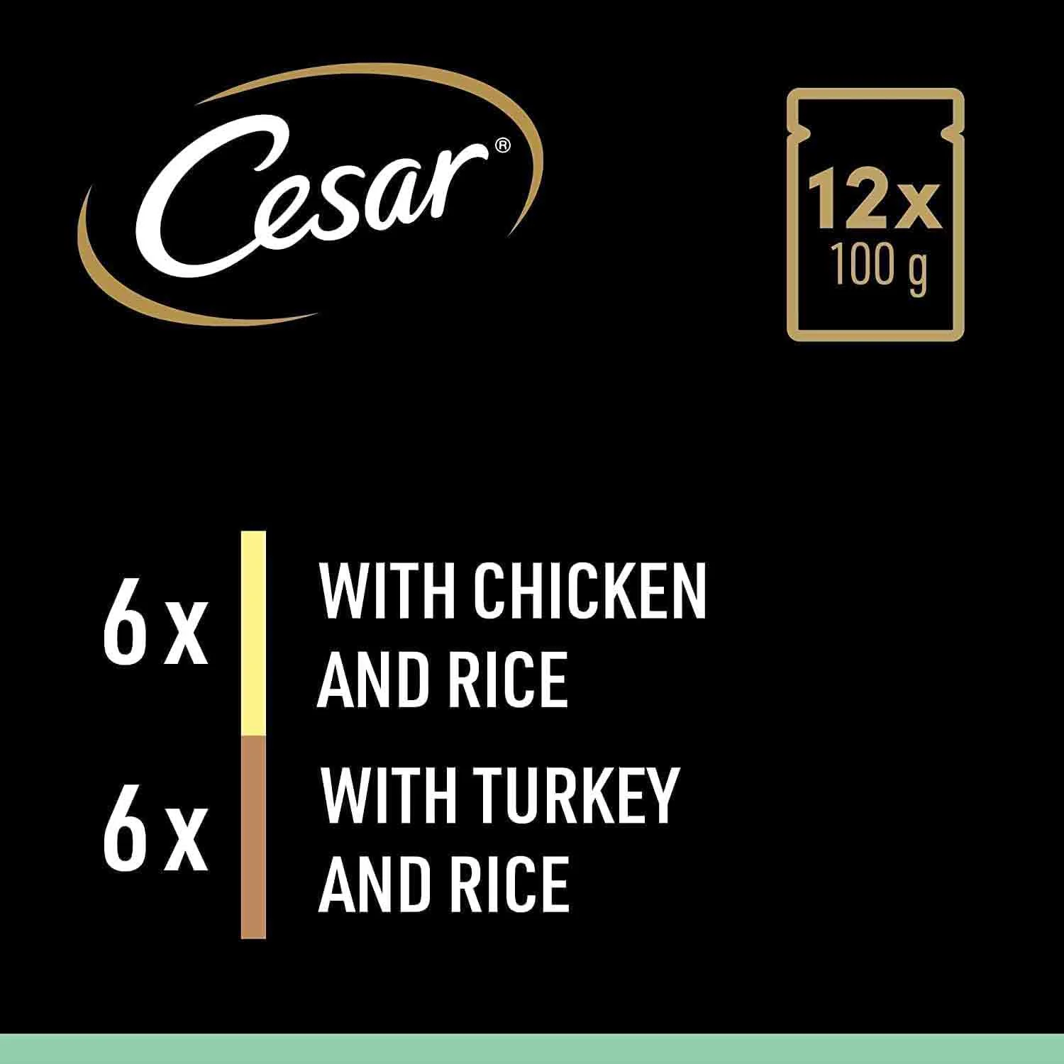 CESAR Mixed Selection Senior Wet Dog Food in Sauce - 12x100g Pouches - Image 3