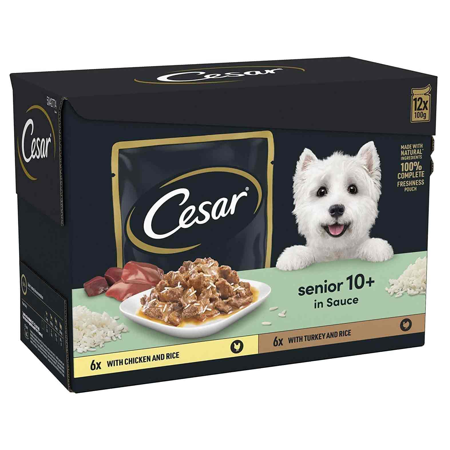CESAR Mixed Selection Senior Wet Dog Food in Sauce - 12x100g Pouches - Image 7