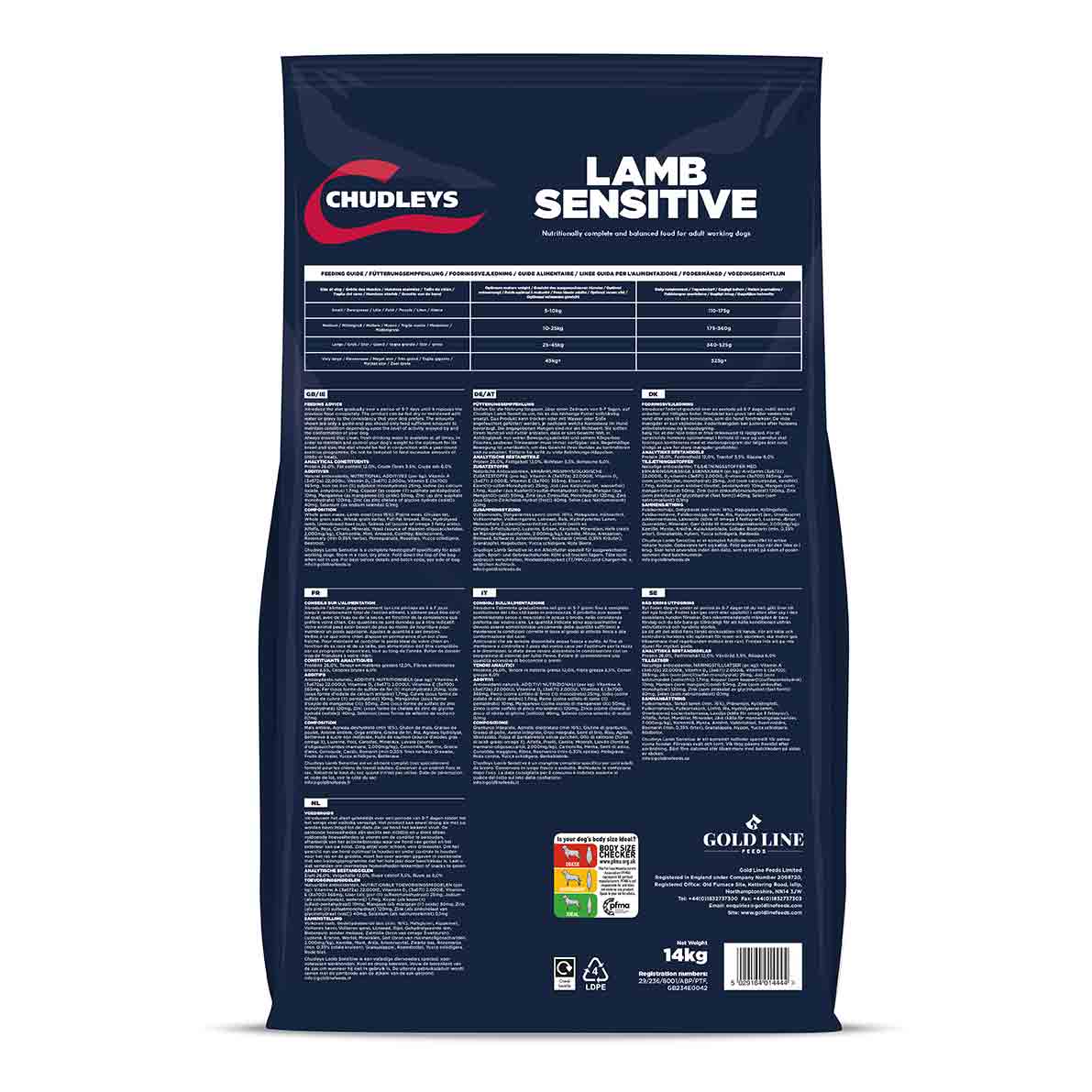 Chudleys Working Dog Sensitive Dry Dog Food - Lamb with Vegetables, Oats & Rice - Image 2