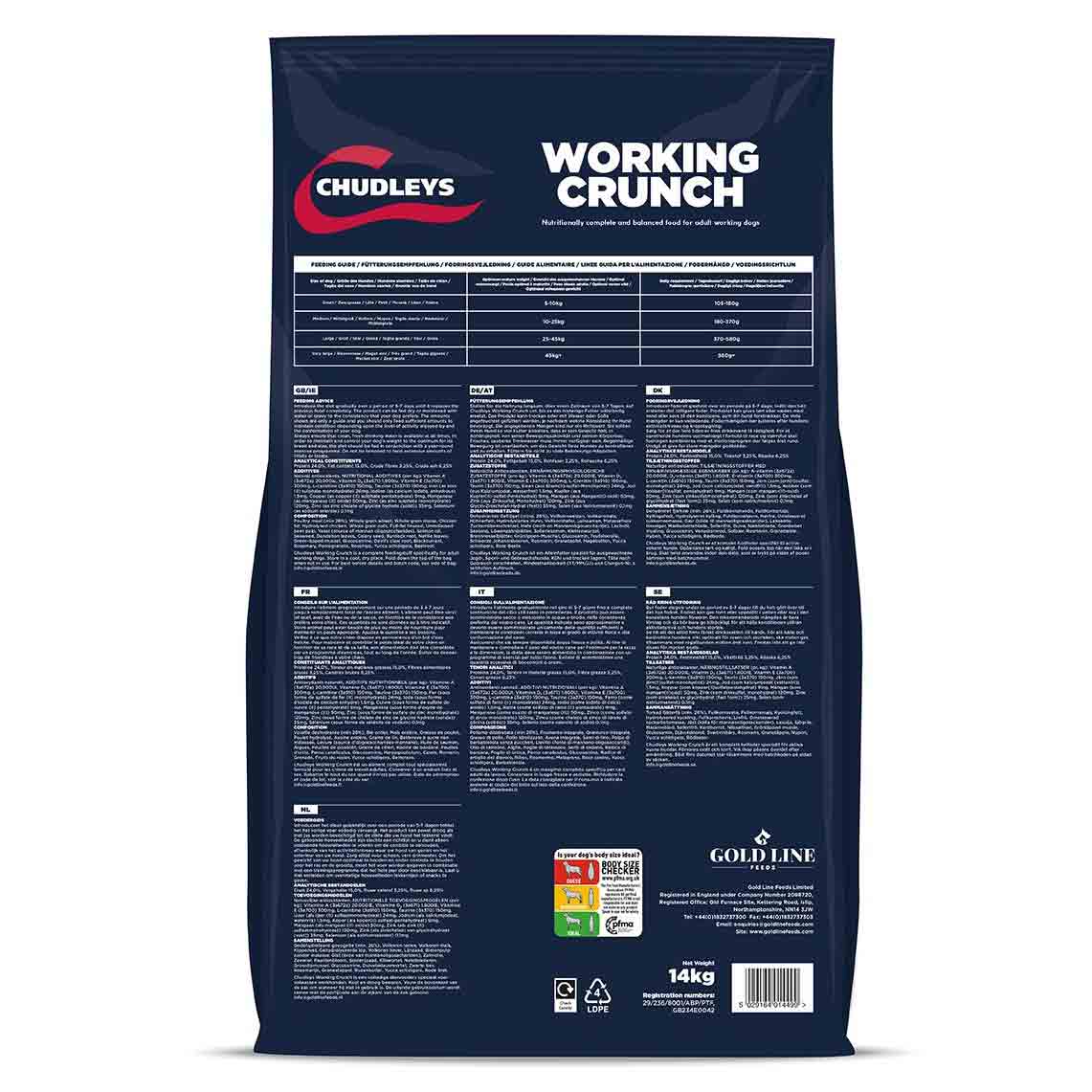 Chudleys Working Dog Working Crunch Adult Dry Dog Food - Chicken - Image 2