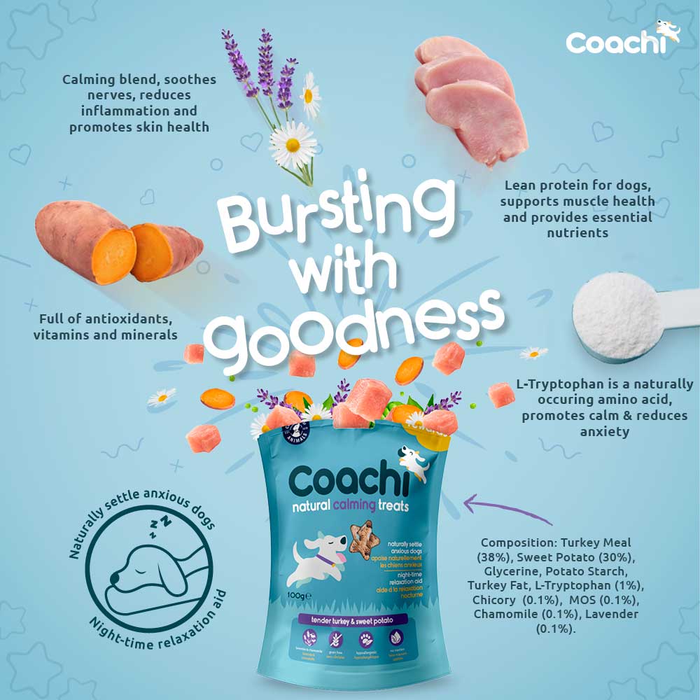 Coachi Natural Dog Calming Treats - Turkey - 100g - Image 4