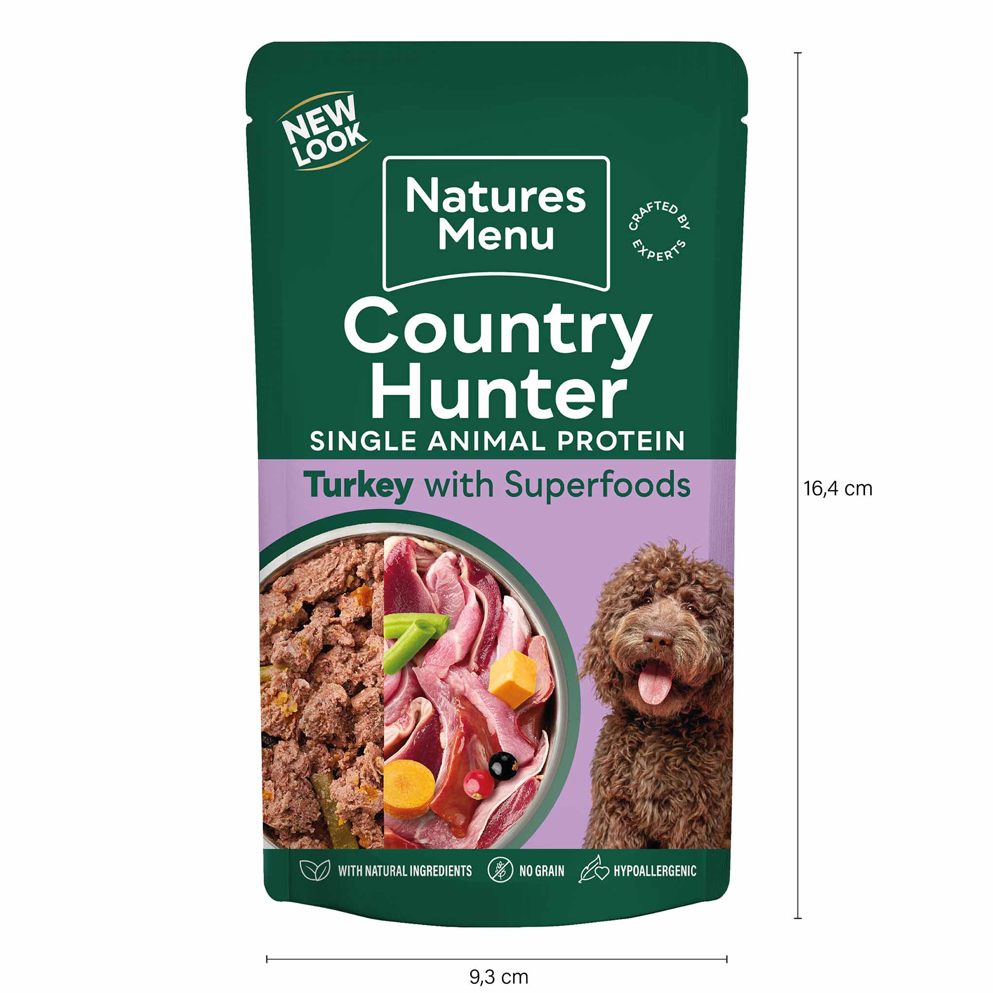 Country Hunter Adult Wet Dog Food - Farm Reared Turkey - 6x150g Pouches - Image 3