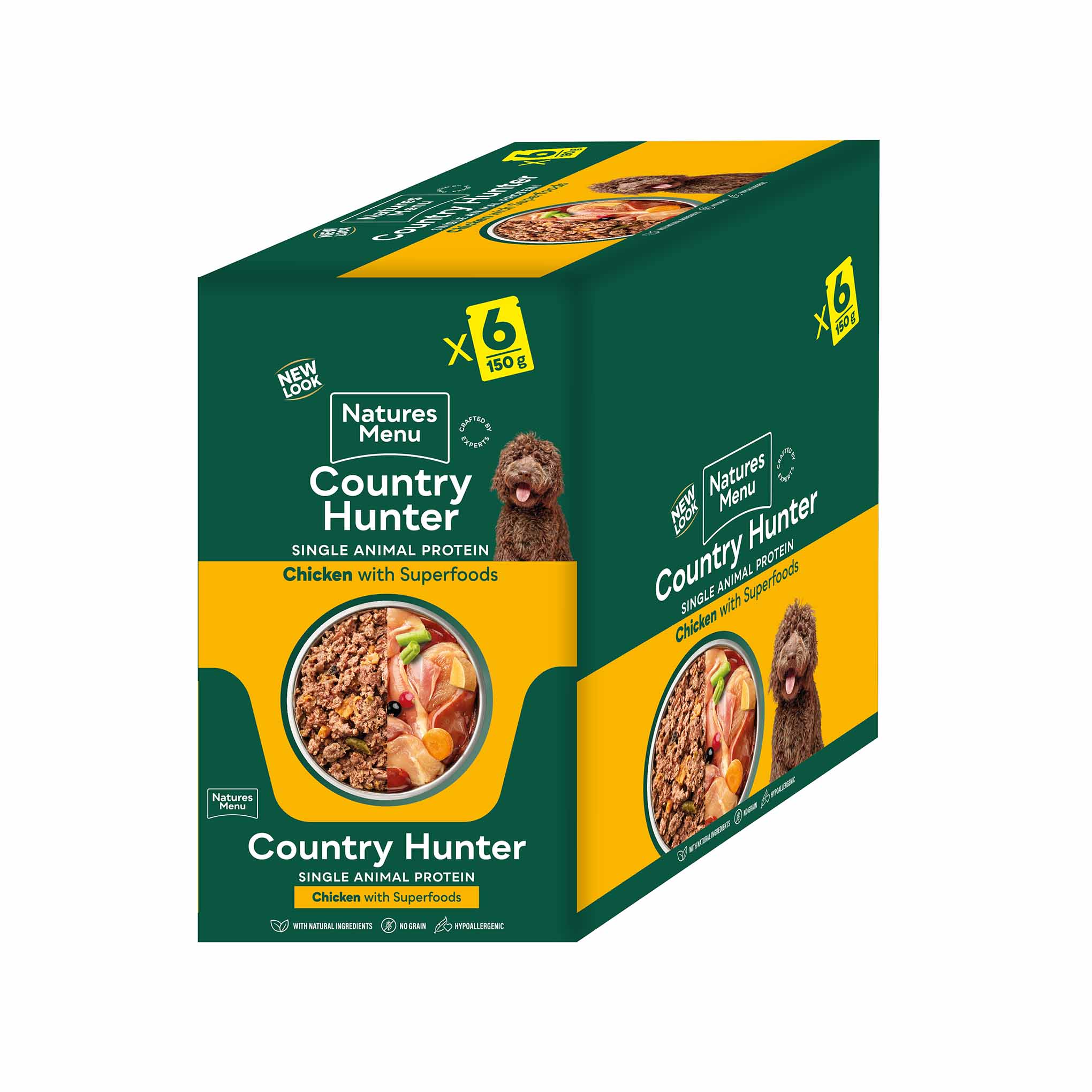 Country Hunter Adult Wet Dog Food - Free Range Chicken - 6x150g Pouches - Image 4