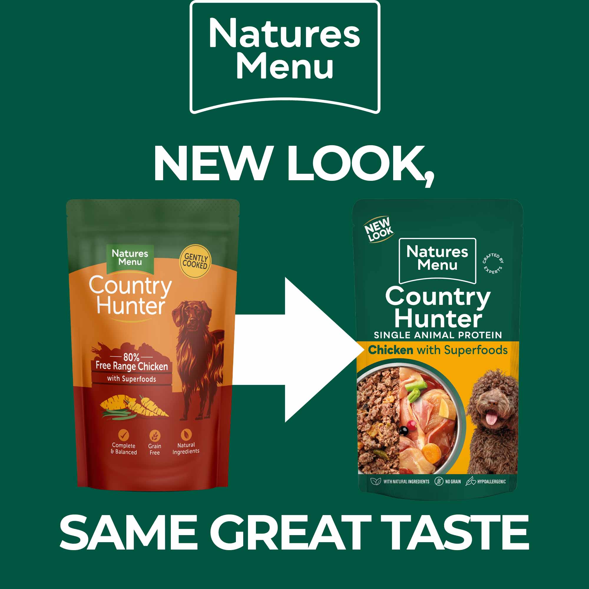 Country Hunter Adult Wet Dog Food - Free Range Chicken - 6x150g Pouches - Image 5
